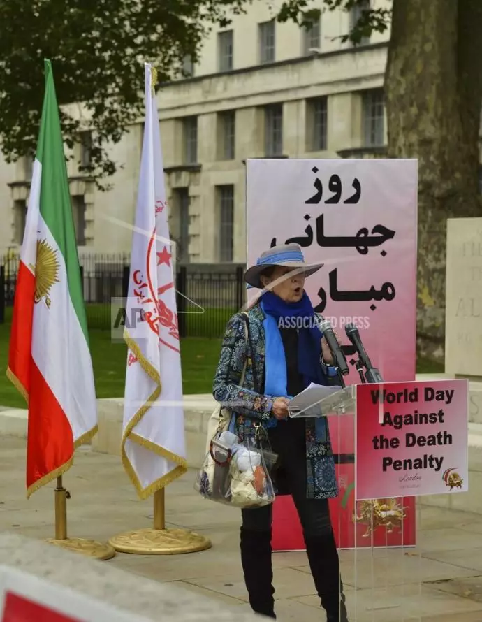 تظاهرات ایرانیان آزاده در انگلستان در آستانه روز جهانی علیه مجازات اعدام و در اعتراض به حضور رئیسی جلاد در کنفرانس آب و هوا در گلاسکو - 5