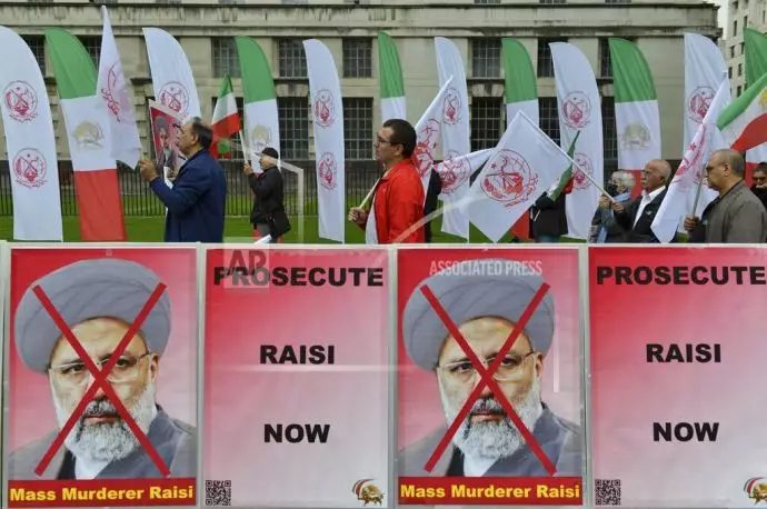 تظاهرات ایرانیان آزاده در انگلستان در آستانه روز جهانی علیه مجازات اعدام و در اعتراض به حضور رئیسی جلاد در کنفرانس آب و هوا در گلاسکو - 1