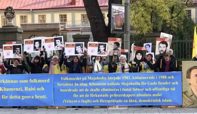 تظاهرات ایرانیان آزاده و هواداران سازمان مجاهدین در سوئد همزمان با دادگاه دژخیم حمید نوری - ۲۲مهرماه - 5