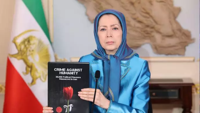 مریم رجوی - اجلاس ایران آزاد ۲۰۲۱ - حسابرسی از ابراهیم رئیسی برای جنایت علیه بشریت و نسل‌کشی 