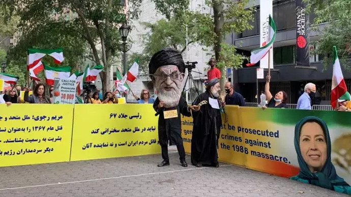 تظاهرات ایرانیان آزاده در آمریکا علیه آخوند رئیسی