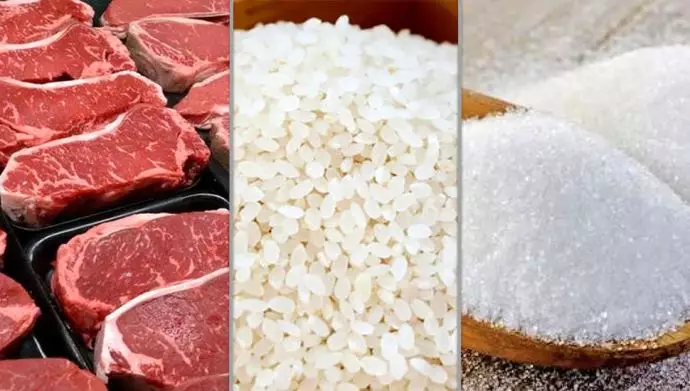 افزایش قیمت شکر، برنج و گوشت