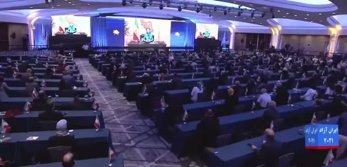 نمایی از کنفرانس ایران آزاد ۲۰۲۱ در واشنگتن