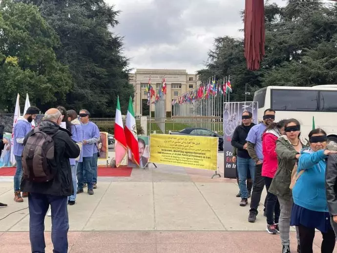 تظاهرات و آکسیون اعتراضی ایرانیان آزاده و حامیان مقاومت در میدان ناسیون ژنو در سوئیس