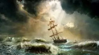 کشتی در توفان