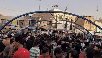 تظاهرات مردم عراق در میدان حبوبی ناصریه