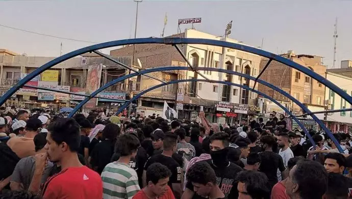 تظاهرات مردم عراق در میدان حبوبی ناصریه