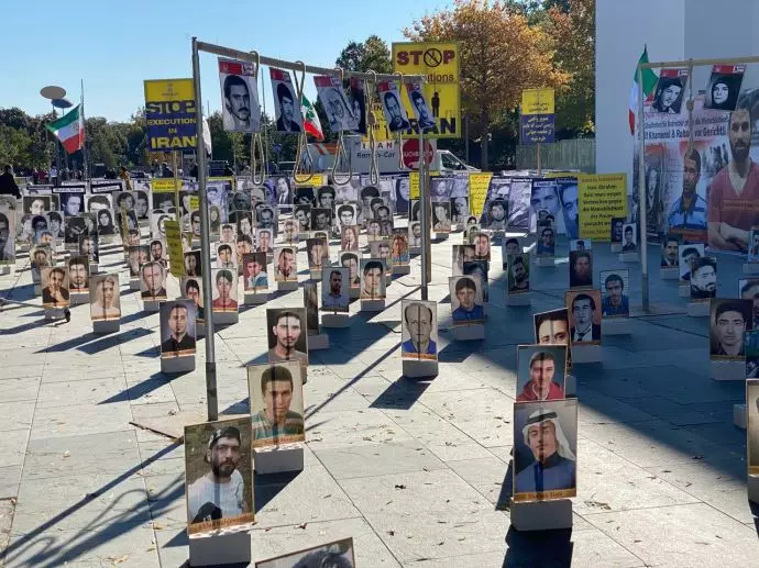آلمان - تظاهرات هواداران مجاهدین خلق و ایرانیان آزاده - فراخوان به محاکمه کیفری علیه رهبری حکومت ایران به جرم نسل‌کشی - 2