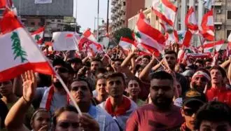 تظاهرات مردم لبنان علیه حضور وزیر خارجه رژیم در بیروت