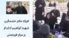  مادر شهید ابراهیم کتابدار بر مزار فرزندش