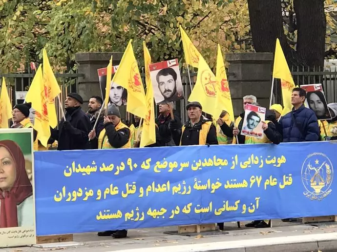 تظاهرات ایرانیان آزاده و هواداران سازمان مجاهدین در سوئد همزمان با دادگاه دژخیم حمید نوری - ۲۲مهرماه - 2