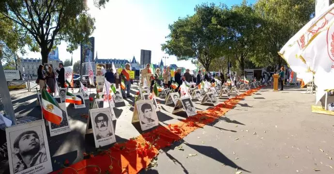 تظاهرات و آکسیون ایرانیان آزاده در پاریس - اعتراض علیه اعدام در ایران تحت حاکمیت آخوندها - ۱۶مهرماه