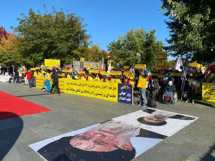 آلمان - تظاهرات هواداران مجاهدین خلق و ایرانیان آزاده - فراخوان به محاکمه کیفری علیه رهبری حکومت ایران به جرم نسل‌کشی - 0