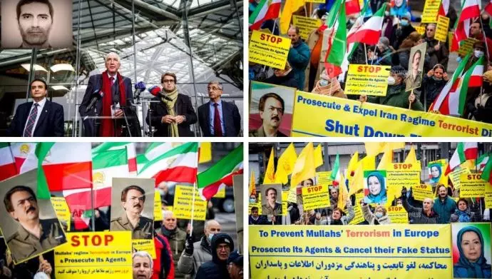 تظاهرات  ایرانیان آزاده  در مقابل دادگاه آنتورب 