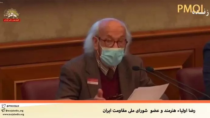 رضا اولیاء هنرمند و عضو شورای ملی مقاومت ایران