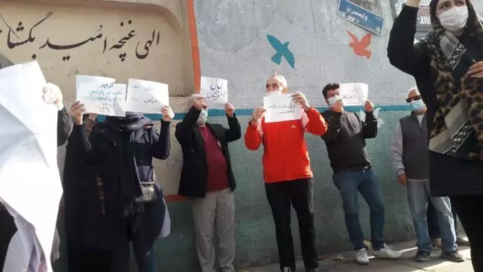 تجمع اعتراضی غارت‌شدگان کاسپین در تهران ۹آذر۱۴۰۰ - 1