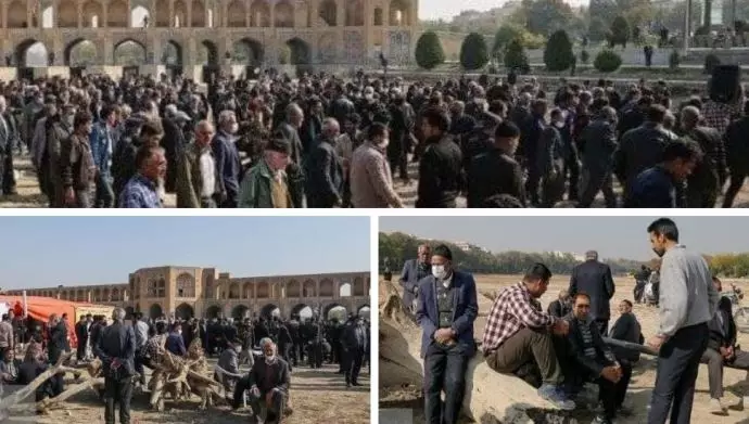 چهاردهمین روز اعتراض کشاورزان خشمگین اصفهان