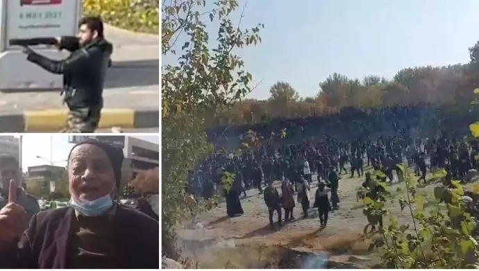 شلیک نیروهای سرکوبگر رژیم آخوندی به مردم در اصفهان