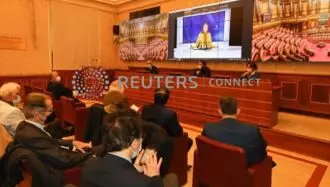 سخنرانی مریم رجوی در کنفرانس در سنای ایتالیا تحت عنوان ایران: حقوق‌بشر، عدالت و نقش جامعه بین‌المللی