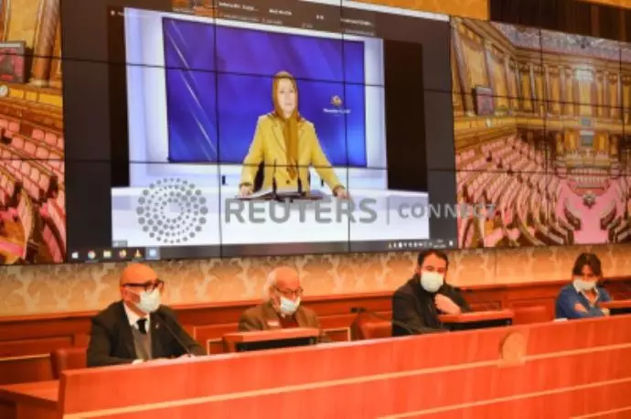 خبرگزاری تصویری رویترز: کنفرانس سنای ایتالیا درباره ایران، حقوق‌بشر و عدالت در رم - ایتالیا - 3