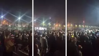 تجمع اعتراضی شبانه مردم اصفهان با شعار «توپ تانک فشفشه زاینده رود تشنشه»