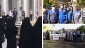 تجمع اعتراضی دانشجویان اهواز و  کارگران شهر کرد  و پتر شیمی آبادان