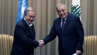 عبدالله بوحبیب وزیر خارجه لبنان و آنتونیو گوترز دبیرکل سازمان ملل متحد