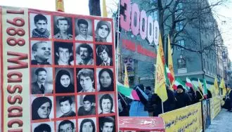 آکسیون اعتراضی حامیان مقاومت در برابر دادگاه دژخیم حمید نوری - ۱۶آذر