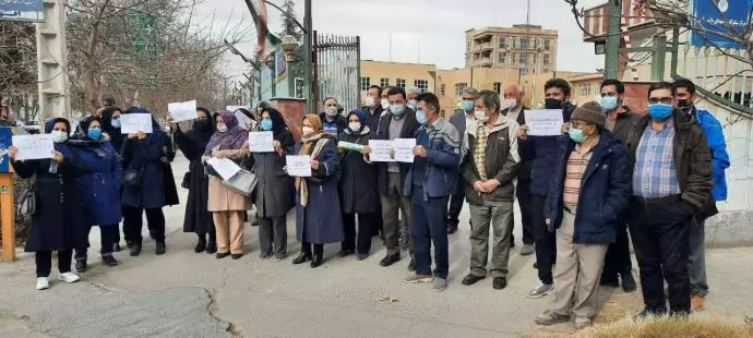 تجمع اعتراضی معلمان و فرهنگیان بجنورد