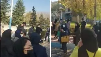 تجمع اعتراضی دانشجویان دانشگاه نور