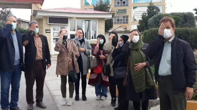 تجمع اعتراضی معلمین گلستان در همبستگی با مجروحان اصفهان