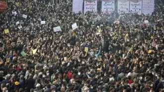 تجمع بزرگ مردم اصفهان علیه سیاست چپاول آب