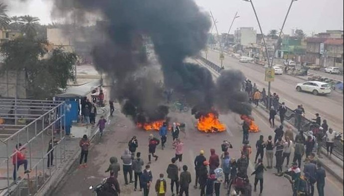 درگیری و تظاهرات  قیام  کنندگان عراقی در واسط