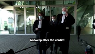 دادگاه آنتورپ بعد از  اعلام حکم دیپلمات تروریست رژیم