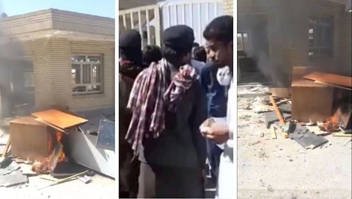 فرمانداری سراوان به کنترل مردم درآمد و ان را به آتش کشیدن