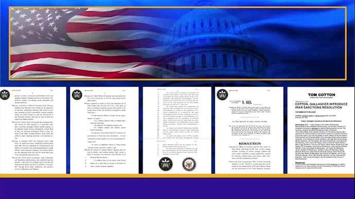 قطعنامه ارائه شده توسط ۲۵سناتور آمریکا در مخالفت با لغو تحریم‌های رژیم آخوندی
