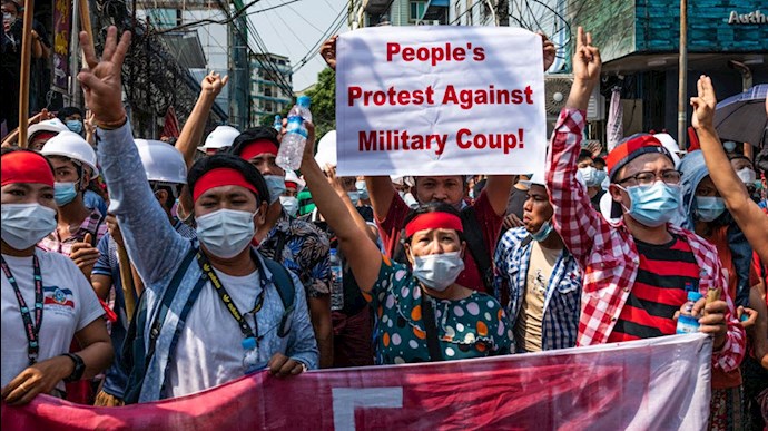 تظاهرات ضد کودتا در میانمار