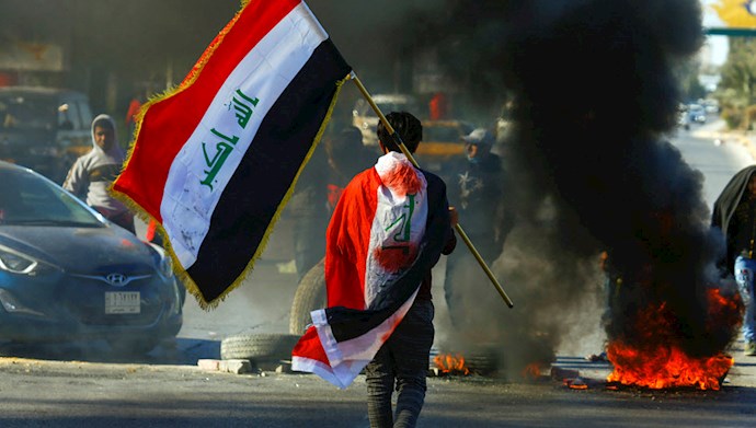 تظاهرات و درگیری قیام‌کنندگان عراقی در شهرهای مختلف