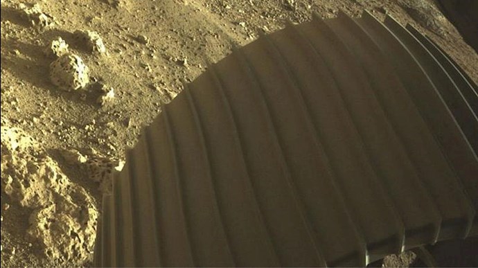 تصویر ی از مریخ هنگام فرود مریخ‌نورد