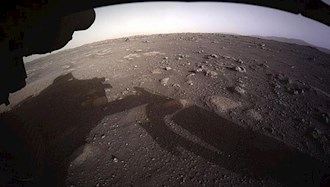 تصویر ی از  مریخ هنگام فرود مریخ‌نورد