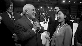 ظریف و میائو لو، بنیانگذار مرکز چین و جهانی‌سازی در کنفرانس دوحه، ۱۵ دسامبر ۲۰۱۹