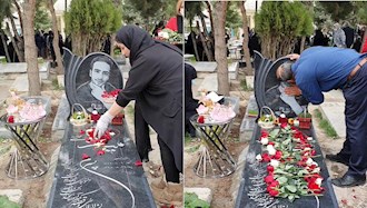 گرامی‌داشت شهید قیام آبان «میلاد محققی» بر سر مزارش در کرج