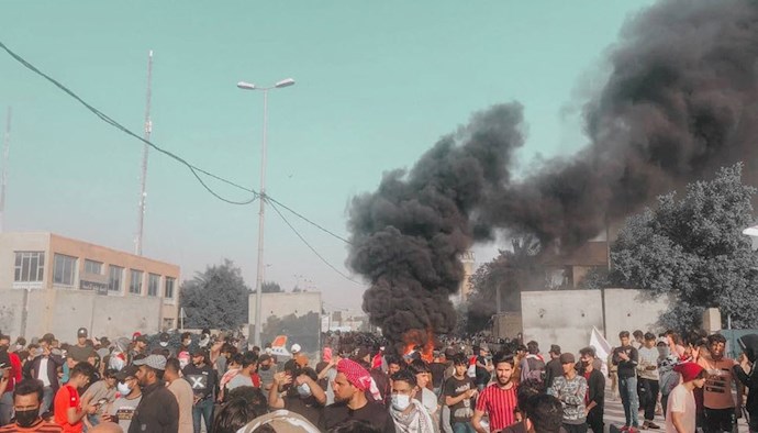 تظاهرات قیام کنندگان عراق در استان المثنی