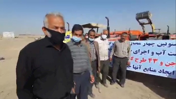 تجمع اعتراضی کشاورزان در خوراسگان اصفهان