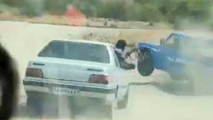 تیراندازی نیروهای سرکوبگر امنیتی به سمت یک خودروی سوخت بر