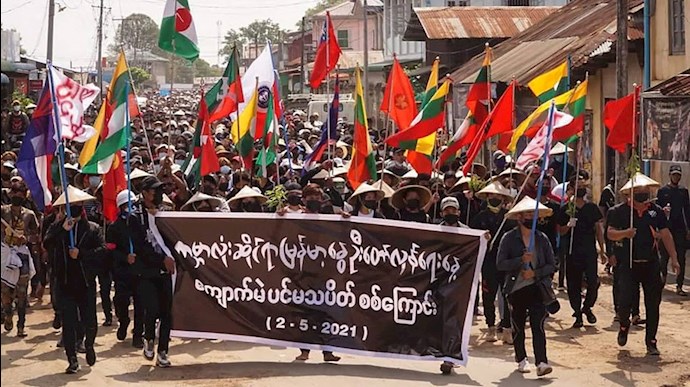 بزرگترین تظاهرات پس از کودتا در میانمار