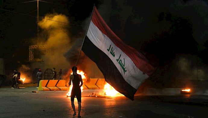 تظاهرات قیام کنندگان عراقی در نجف - ۱۹ اردیبهشت ۱۴۰۰