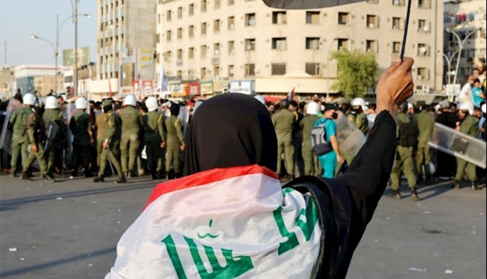 تظاهرات قیام کنندگان عراقی در بغداد ۴خرداد۱۴۰۰