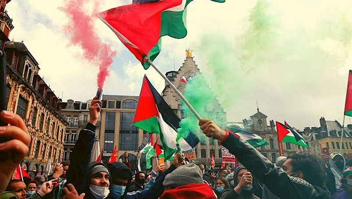 تظاهرات حمایت از مردم فلسطین در فرانسه