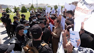 تظاهرات اعتراضی پناهندگان ایرانی در مقابل مقر سازمان ملل دراربیل
